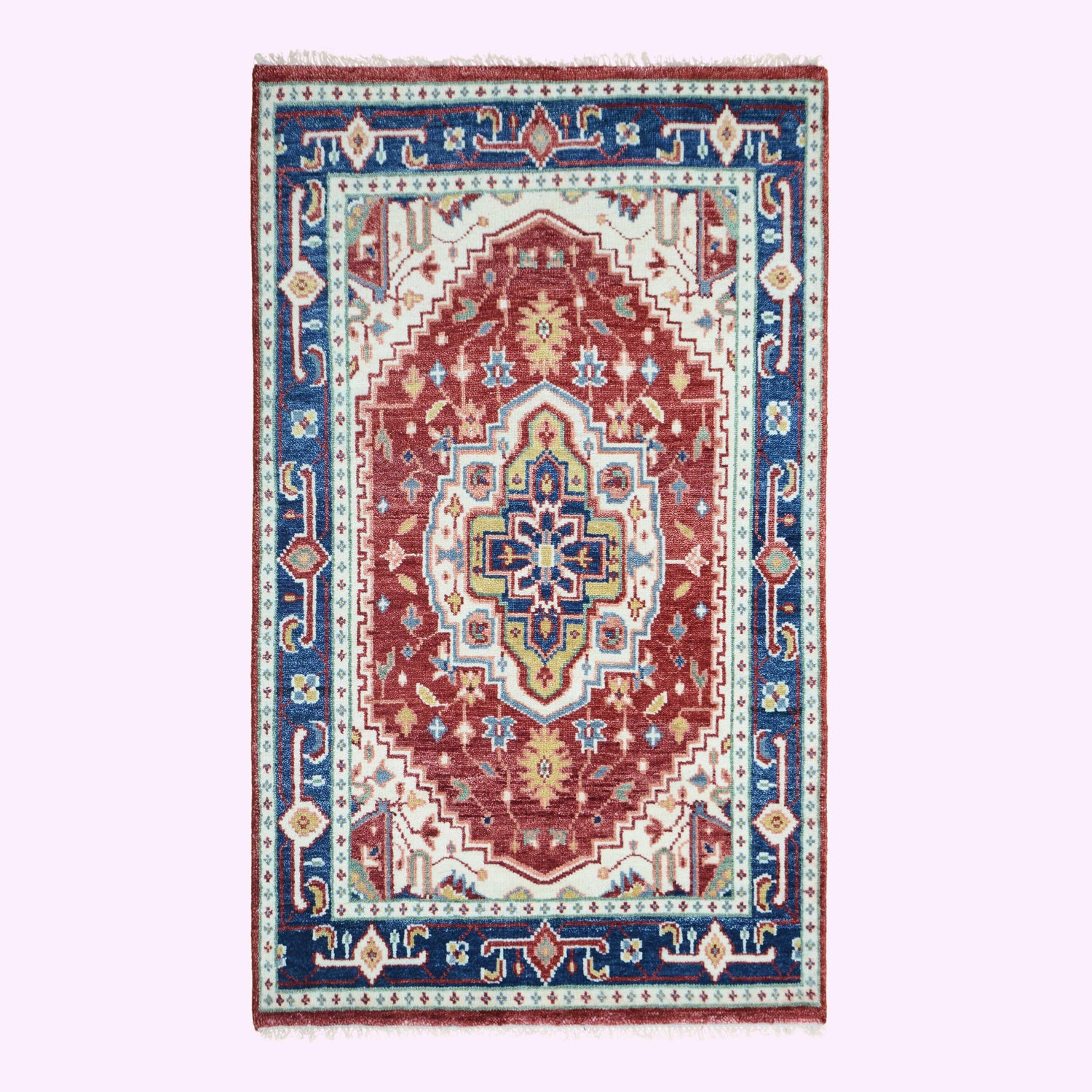 Hand Knotted Oushak Carpet and Rugs F-HKOU-006