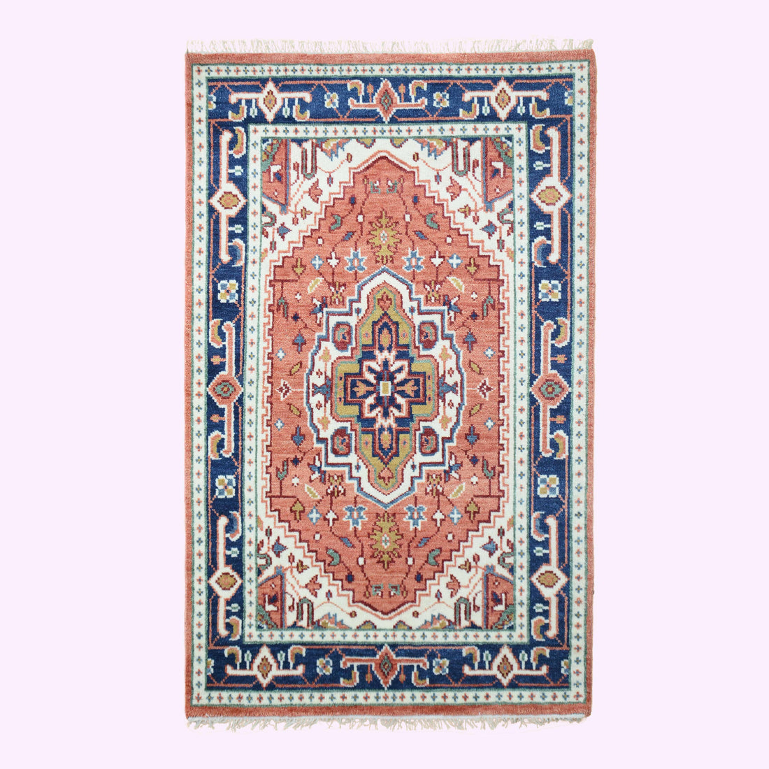 Hand Knotted Oushak Carpet and Rugs F-HKOU-007