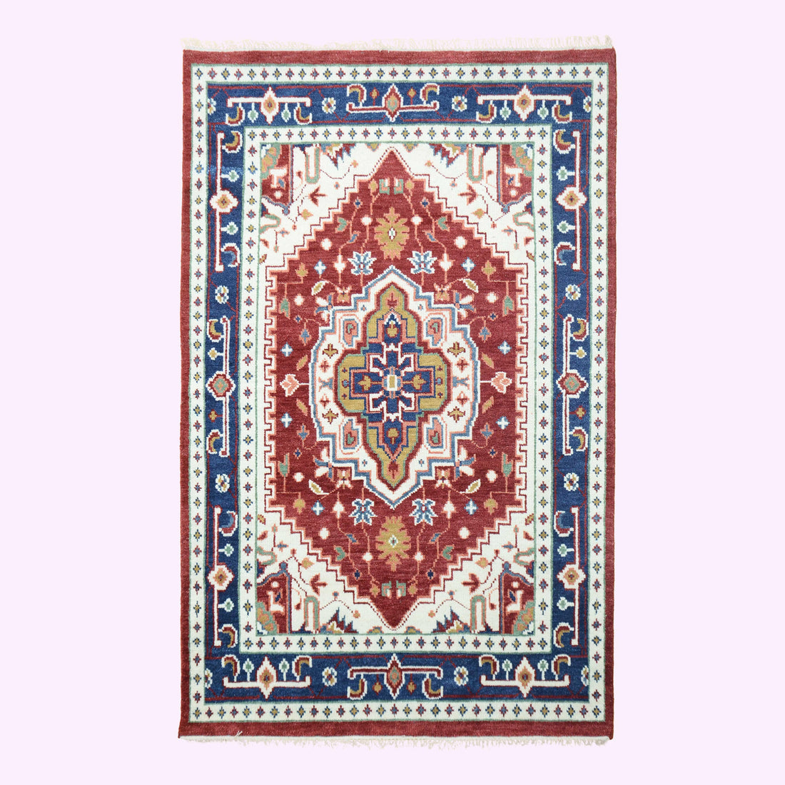 Hand Knotted Oushak Carpet and Rugs F-HKOU-009 a