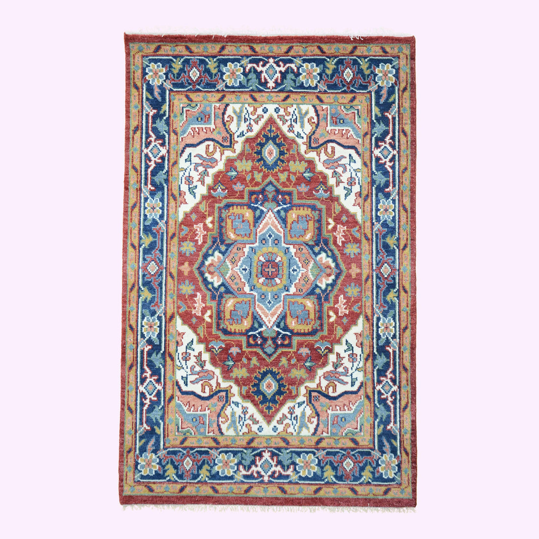 Hand Knotted Oushak Carpet and Rugs F-HKOU-011