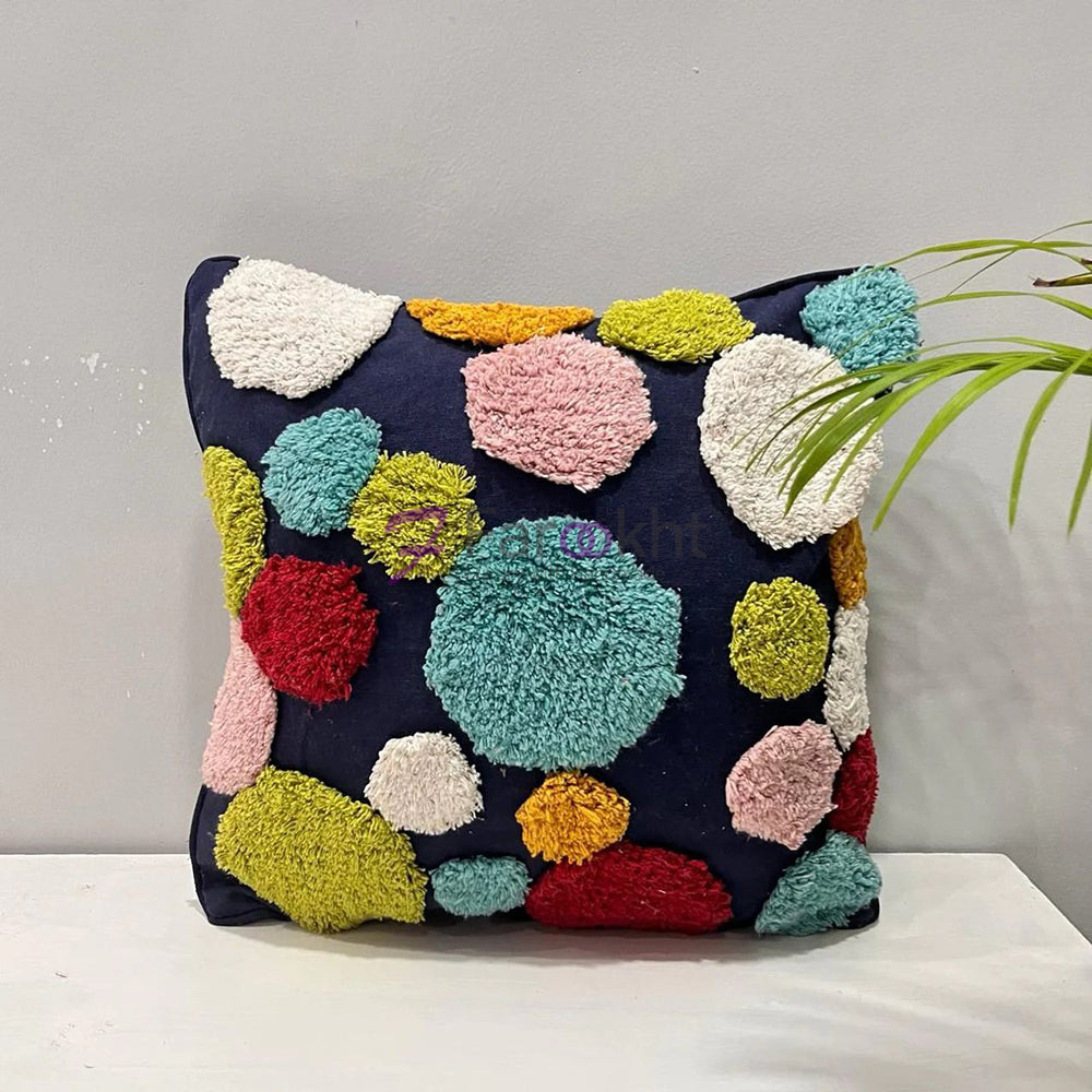 Handmade Cotton Tufted Cushion-Decorative Pillow For Sofa, Bed Or Lounge 16x16 inch | FCU0015