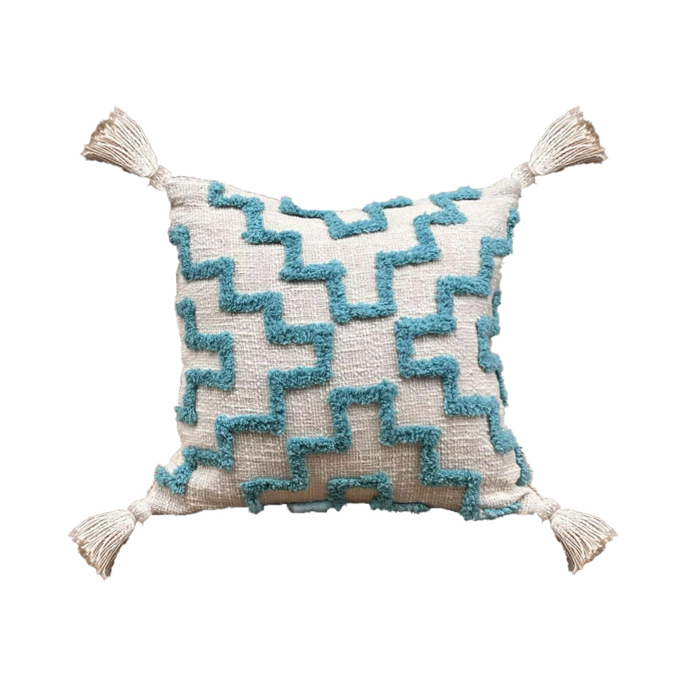 Handmade Cotton Tufted Cushion-Decorative Pillow For Sofa, Bed Or Lounge 16x16 inch | FCU0020