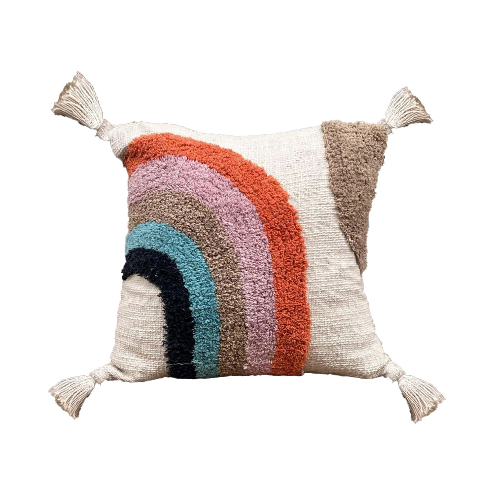 Handmade Cotton Tufted Cushion-Decorative Pillow For Sofa, Bed Or Lounge 16x16 inch | FCU0023