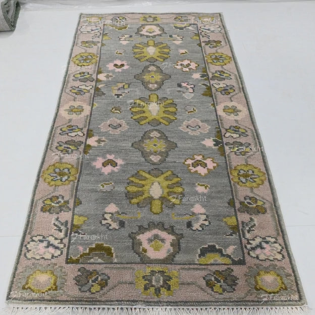 Hallway Runner Rug Living Room Wool Oushak Rug
