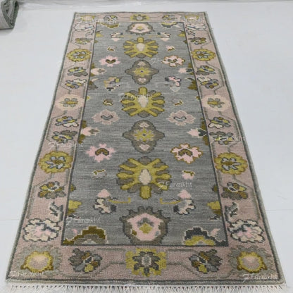 Hallway Runner Rug Living Room Wool Oushak Rug