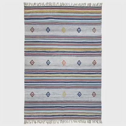 Multicolor Striped Flatweave Rug