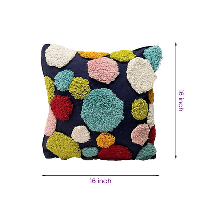 Handmade Cotton Tufted Cushion-Decorative Pillow For Sofa, Bed Or Lounge 16x16 inch | FCU0015